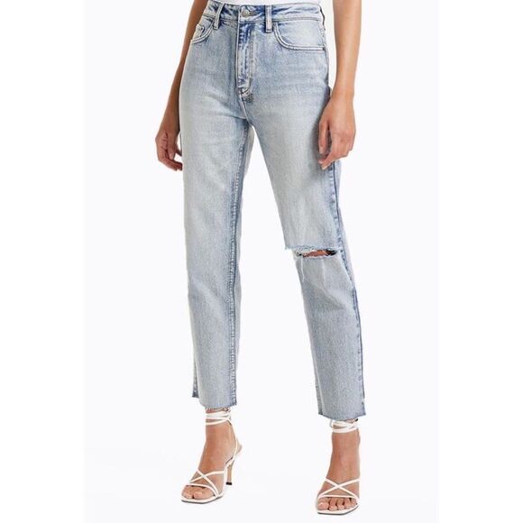 Free People x Ksubi Nine O Heavenz Sliced High Rise Cropped Jeans $260 Sz 26 - Picture 6 of 10